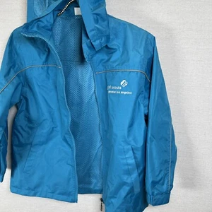 Girl Scouts Greater Los Angeles Hooded Jacket Full Zip Turquoise Size YXL Hoodie - Picture 1 of 8