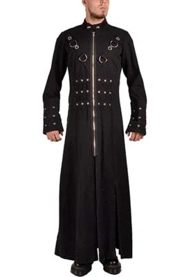 TRIPP HELLRAISER GOTHIC PUNK INDUSTRIAL VAMPIRE GOTH JACKET TRENCH COAT BD7112M - Image 1 of 4