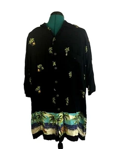 Camisa para hombre Pineapple Connection hawaiana talla 3XT palmeras manga corta rayón - Imagen 1 de 8