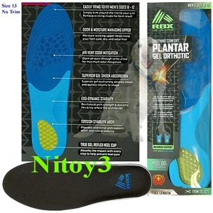 RBXBlue Solette complete gel ortopedico plantare comfort lenitivo uomo taglia: 8-max 13 - Foto 1 di 1