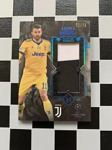 2017-18 Topps Museum UCL Jumbo Relics Andrea Barzagli Sapphire /75 Juventus - Bild 1 von 2