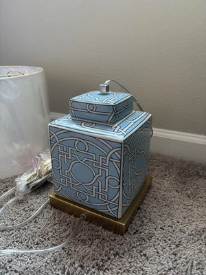 Brand New Threshold Blue And White Target Lamp - Image 1 of 3