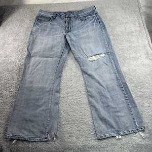 Guess Jeans Mens 40x30 Actual 39x30 Relaxed Wide Leg Denim Pants Distressed - Picture 1 of 19