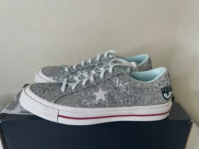 Converse One star Chiara Ferragni Silver Glacier Blue  Womens 9us 562025C - Image 1 of 4