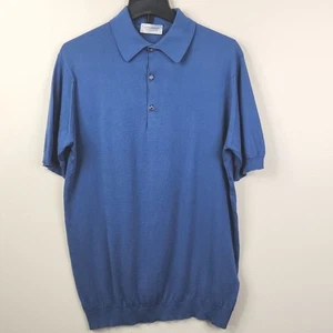 Camisa Polo John Smedley Para Hombres Minimalista Manga Corta Sea Island Algodón Grande - Imagen 1 de 6