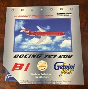 GEMINI JETS BRANIFF INTERNATIONAL RED BOEING 727-200 1/400 DIE CAST GJBNF182 - Picture 1 of 13