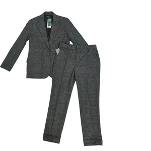 Ralph Lauren Wool Pant Suit Size 6 Dark Gray Purple - Picture 1 of 24