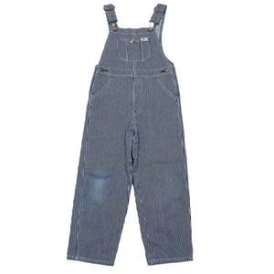 Key Imperial Bib Overalls Kids' 5 Blue Hickory Stripe Railroad Farmer Play - Picture 1 of 7
