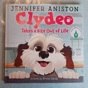 SIGNED Jennifer Aniston Autographed Bookplate - Clydeo Takes a Bite Out of Life - Picture 1 of 13