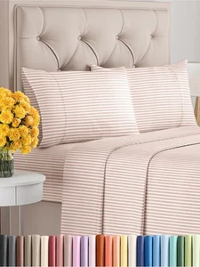 Queen Size 4 Piece Sheet Set - Extra Soft, Breathable & Cooling Sheets - Hote... - Picture 1 of 7