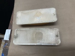 1975 1976 1977 FORD TRUCK CLEAR FRONT TURN SIGNAL MARKER LIGHTS OEM 75 76 77 - Foto 1 di 5