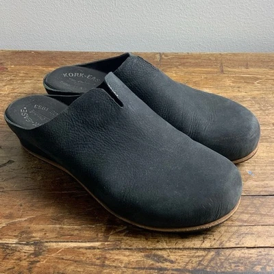 Zuecos Korkese cuero negro mujer talla 8  Foto 1 de 4