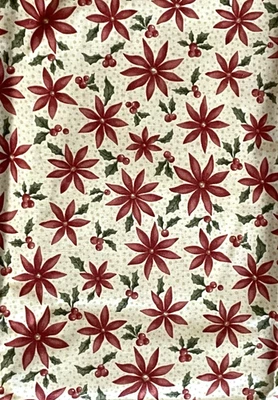 SENTIMENTS Pattern #4085 by 3 SISTERS for MODA Flowers and Holly 18 in x 42 in - Image 1 of 4