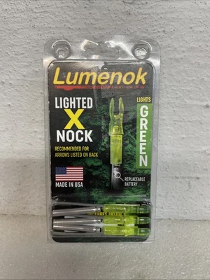 Burt Coyote Lumenok Lighted X Nock Model X3G .204 Shafts Green Light 3 Pack New