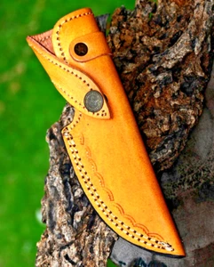 GENUINE LEATHER SHEATH CUSTOM HANDCRAFT FOR FIXED BLADE KNIFE / HOLSTER 2746 - Picture 1 of 3