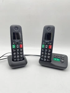 2x GIGASET E290H TELEFON SCHNURLOS MIT LADESCHALE & AB MOBILTEIL - Zdjęcie 1 z 8