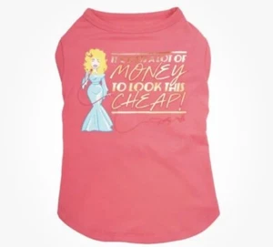 Dolly Parton Doggy Parton "It Costs A lot Of Money…” T-shirt for Dogs Size Small - Picture 1 of 3