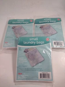 3. MESH LAUNDRY BAGS 2/Per Pk. Light Weight Ideal Hand Wash. 15x11 & 11.5 X 9.5 - Picture 1 of 4