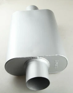 3" inch Inlet/Outlet Aluminized Steel 4" x 9" Oval Exhaust Muffler Silencer - Picture 1 of 5
