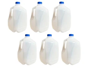 Empty Plastic 1 Gallon (128oz) Juice Bottles w/ Caps - Smoothie, Milk, Pack of 6 - Picture 1 of 5
