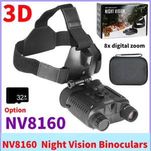NV8160 Infrared Night Vision Binoculars 8X Zoom 4K 3D Head Mounted Goggles +32CB - Picture 1 of 22