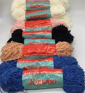 Merino Kimono (11) Nylon Acrylic Unique DK Boucle Yarn Knitting Multi Colors NOS - Picture 1 of 9