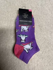 Beverly Hills Polo Club Women's/Girls Ankle Socks Size: 5-9 Cats Triangles - Picture 1 of 4
