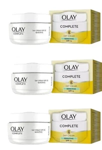 3 x Olay Complete Day Cream SPF15 Sensitive 50ml. FREE POSTAGE - Picture 1 of 2