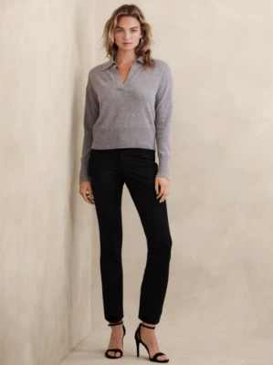 Banana Republic Sloan Slim Skinny Stretch Ankle Pants Black Size 2 PETITE RT$90 - Image 1 of 4