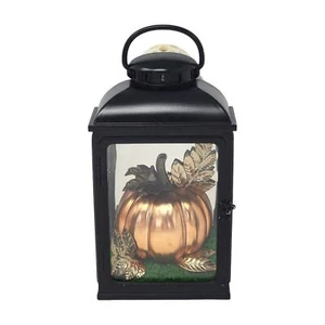 Bath & Body Works Wallflowers Plug In Orange Pumpkin in Black Lantern Fall - Imagen 1 de 11