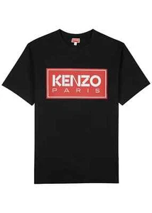 Kenzo Paris Black logo Red print cotton T-shirt Tee 5TS413 4SY Authentic RARE - Picture 1 of 5
