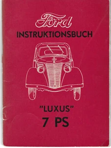 FORD EIFEL 7 PS LUXUS Betriebsanleitung 1938 Instruktionsbuch Handbuch BA VK - Bild 1 von 10