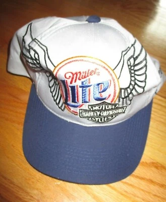 Harley Davidson RUSTY WALLACE No 2 Miller Lite RACING (Adjustable Snap Back) Cap Foto 1 de 3