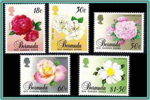 BERMUDA 1989 ROSES MNH ** unmounted CV$10.15 FLOWERS - Picture 1 of 1