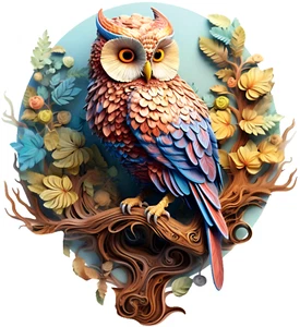 Owl Wood Jigsaw Puzzle Animal Shape Adults Kids Small/A5 $39.99 NIB - Picture 1 of 3