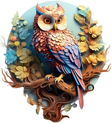 Owl Wood Jigsaw Puzzle Animal Shape Adults Kids Small/A5 $39.99 NIB - Image 1 of 3