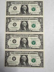 2003A 1 Dollar 4 Note Uncut Sheet DP-474 - Picture 1 of 2