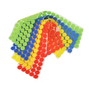 Color 200 pairs 10-20 mm Self Adhesive Hook and Loop Round Coin Dot Fastener - Picture 1 of 24