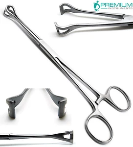 Pinzas de tejido Babcock 6,4" quirúrgicas intestinales veterinarias instrumentos premium - Imagen 1 de 6