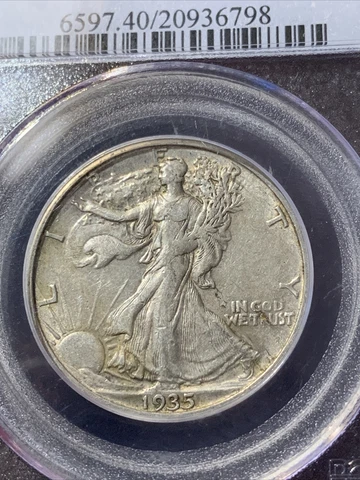 1935-S 50c Walking Liberty Silver Half Dollar PCGS XF40 #6798 Cover