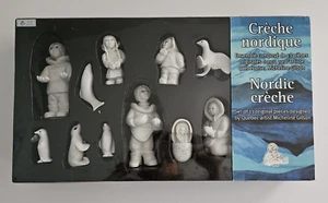 Nordic Nativity Crèche 13 Piece Set Resin Figurines Quebec Artist M Gilson NIB - Picture 1 of 9