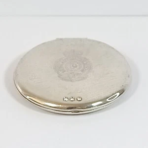 Vintage Compact Mirror RAC Royal Automobile Club Silver Tone Double Sided Pocket - Picture 1 of 9