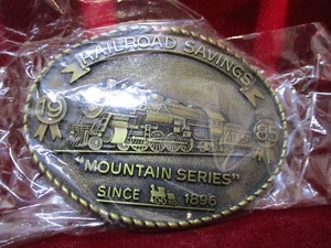 Hebilla de cinturón serie Railroad Saving Mountain 1984 - Imagen 1 de 1