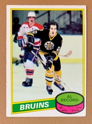 1980-81 OPC Al Secord Rookie #129 Boston Bruins O-Pee-Chee RC - Image 1 of 2