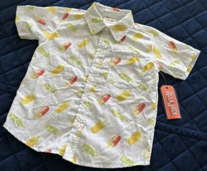 Boy’s 5 Alex & Jack Green Multi Color Summer Button-Up Short Sleeve Shirt NWT!!! - Picture 1 of 5