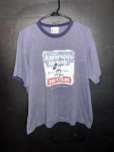 Vintage Walt Disney World Mickey Mouse T Shirt Women’s XL Blue Souvenir USA Made - Picture 1 of 7