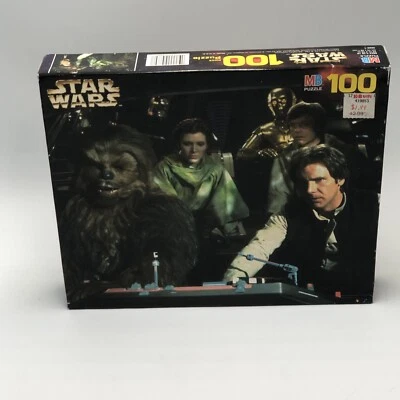Rompecabezas Star Wars MB 100 piezas ROTJ Han Chewie Luke Lucasfilm sellado 1989 nuevo en stock Foto 1 de 4