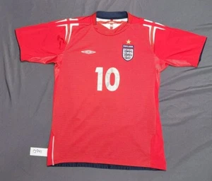 ENGLAND 2004 2006 AWAY FOOTBALL SHIRT SOCCER JERSEY UMBRO sz XL boys #10 OWEN - Picture 1 of 10