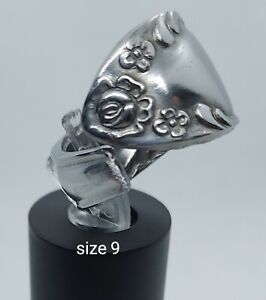 Stainless Steel Spoon Ring Size 9 Handmade By Me Flowers Floral Designs