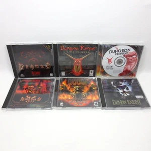 Vintage PC Spiel Lot Diablo II Dungeon Keeper 2 Doom 3 Demon Knight - Bild 1 von 3